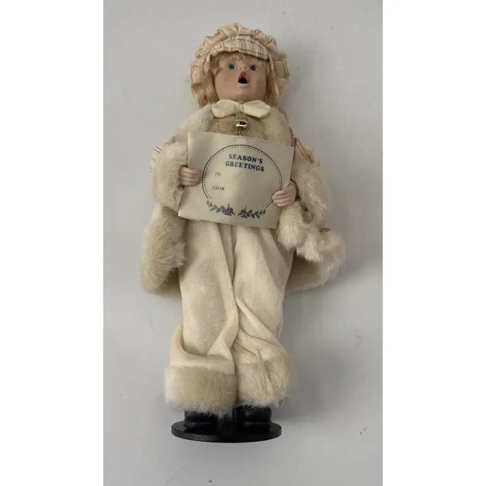 Vintage Christmas Carolers Boy Girl Figurines 15